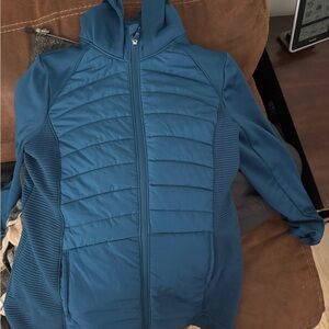 Teal Athletic tunic Hooded Jacket